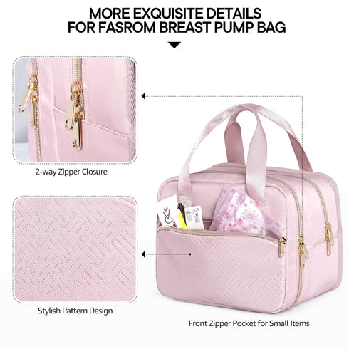 Travel-Friendly Wearable Breast Pump Bag with Cooler and Laptop Sleeve