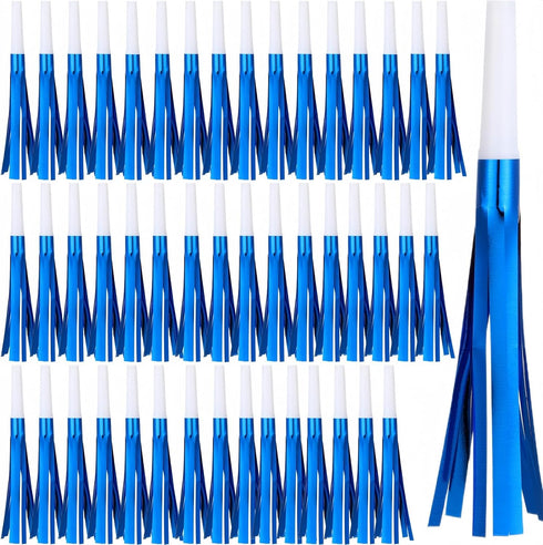 LCPQMZGH 48 Pcs Noise Makers Glitter Metallic Fringed Noise Makers Horns for Baby