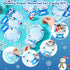 24 Sets Dianelhall Winter Picture Frame Craft Kit Christmas Winter Photo Crafts Snow Globe Picture Frames Gift