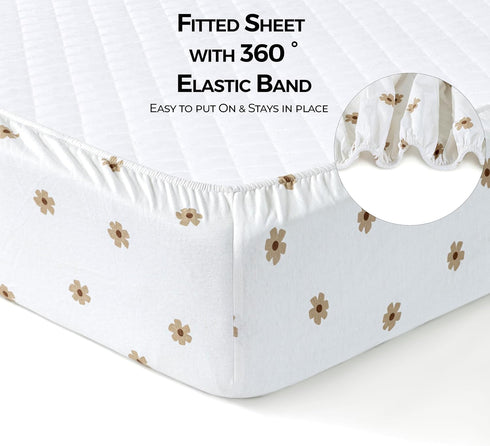 Cotton,2 Pack,Soft,Standard Sheets,100% 28x52 Dreamology Crib Sheets Crib Cotton Crib Sheet,for Boy,Girl, Baby Mattress