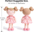 Plush Cherry Girl Doll - Soft Pink Baby Gift with Adorable Gift Bag