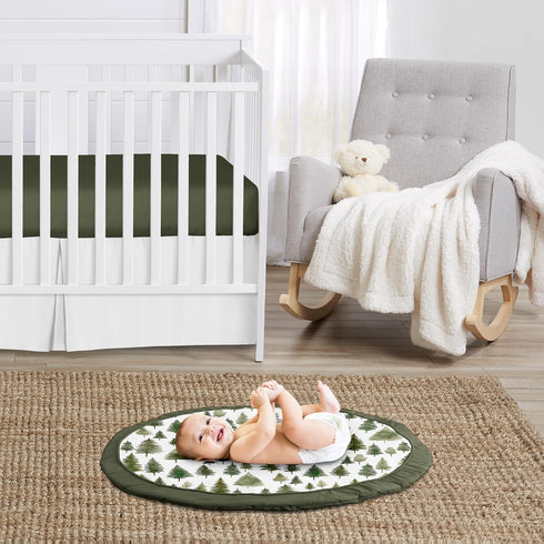 Tummy Sweet Jojo Designs Sage Green Woodland Boy Girl Gender Neutral Unisex Baby Play Mat Time Activity Toddler Floor