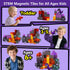 Set 3-5 5-7 4-6 6-8, 3+ GobiDex Dinosaur Toys Magnetic Tiles Lava Cave Dinosaur World - Magnetic Building Blocks