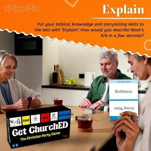 Kulture Games Get ChurchED | The Christian Party Game| Christian Gifts & Cards | Bible Trivia Game | Charades Games |