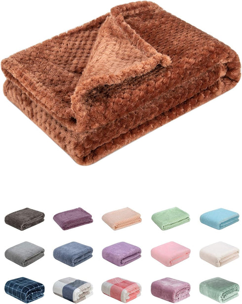 Fuzzy Blanket for Baby Girl or Boy, Soft Warm Cozy Coral Fleece Toddler Receiving Blanket for Crib, 28Wx40L