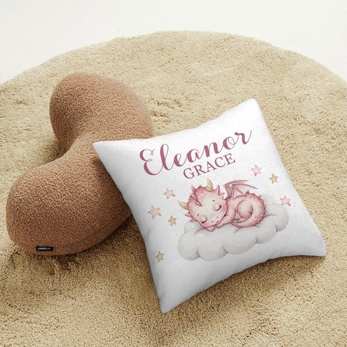 Workvalor Set 3-Piece Custom Baby Girl Crib Bedding Personalized Nursery Bedding with Dragon Pink Blanket, Fitted Sheet