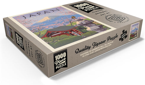 MyPuzzle Japan: Vintage Poster - Premium 1000 Piece Jigsaw Puzzle for Adults, Mount Fuji