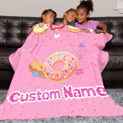 YouBaiVS 1 Baby Blanket for Boys Girls Soft Plush Receiving for Newborns - Donut Style