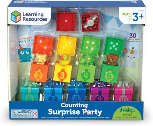Learning Resources Counting Surprise Party Toy, Fine Motor, Counting & Sorting for Ages 3+ Homeschool