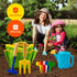 liamasum Set Kids Gardening Tools Includes Toddler Gardening Gloves, Sturdy Tote Bag, Watering Can, Shovel, Rake
