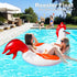 63" 2 Swimming Inflatable Pool Floats with Lights, Chicken Pool Floaties with Solar Powered RGB Color Changing, Large