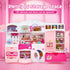 Mastom Playset 3 4 5 6 Kitchen for Girls, Pretend Play Kitchen Toy for Dolls with Lights Sounds & Accessories, Gifts