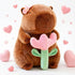 redaica Flower Capybara Plush, Cute Capibara Plushies Toy, Kawaii Soft Stuffed Animals