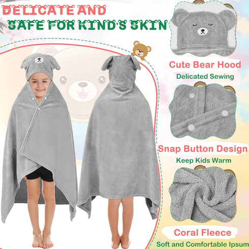 0-5 28 47 Inch Color,2 Xtinmee Toddler Bath Towels Hooded for Kid Year x Absorbent Baby Hooded Towel with Bear Ears