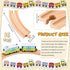 Pack 16 Pack Liliful of Wooden Train Tracks Expansion Male-Male Female-Female Train Track for Most Wooden Railway
