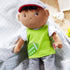 HABA Snug Up Soft Doll Mason - 11.5" Soft Boy Doll with Black Hair, Machine Washable