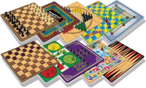 100 100 5 3 Merchant Ambassador: Classic Games, Games, Enjoy Different Games, Includes Double-Sided Playing Boards, Fun
