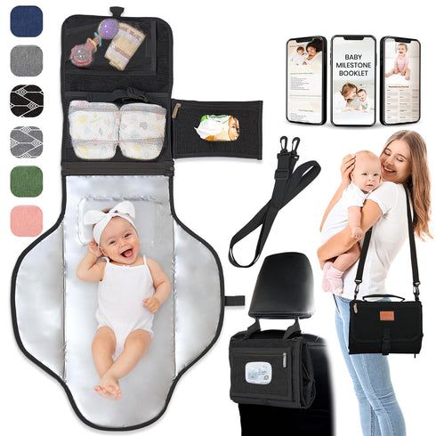 Portable Changing Pad for Newborns, Travel Diaper Changing Pad - Waterproof, Foldable