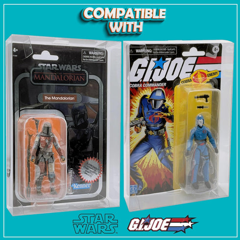 MALKO 6 Pack Protector Display Case for 3.75 Inch Action Figures - Compatible with Star Wars, Marvel, G.I. Joe