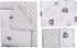 CribMATE 3 Set Set PCs Grey Elephant Family Nursery Crib Bedding Lovely Elephant Baby Bedding Quilt Skirt Fitted Sheet