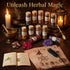 30 Set Witchcraft Kit with Herbs Complete Wiccan Starter with Spell GuideBook, Feather Pen, Parchment Paper & Spoon |
