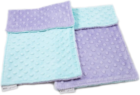 Set MEG ORIGINAL Lavender & Aqua Baby Girl Burp Cloth