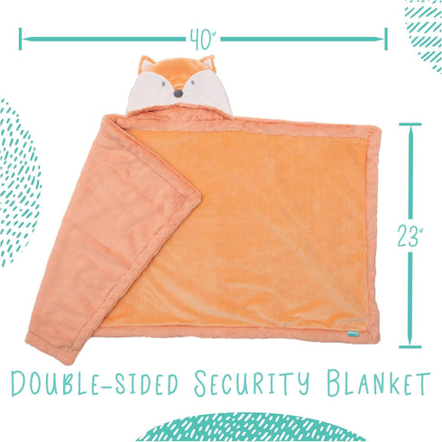 Baby GUND Lil’ Luvs Hooded Blanket, Emory Fox, Ultra Soft Plush Security Blanket for Newborns