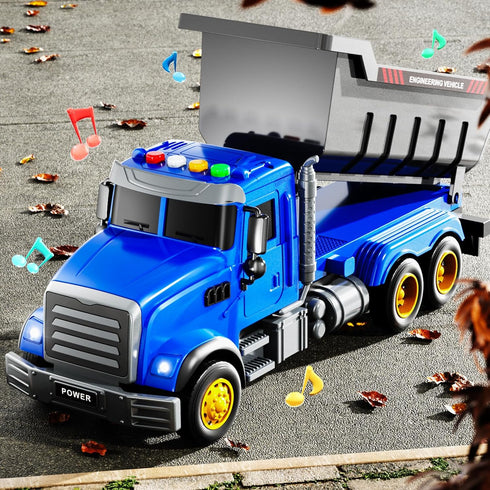 3-5 Playset 3 4 5 6 7 8 JUKUDAHU Toddler Trucks Toys for Boys Years Old, Dump Truck with Lights and Sound, Kids