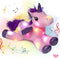 Hopearl LED Musical Stuffed Unicorn Light up Singing Plush Toy Adjustable Volume