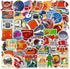 50 Pcs Stickers for Football, Colorful Aesthetic Vinyl/PVC Waterproof Rugby Decals for Water Bottle, Laptop, Skateboard