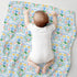 Cstdyfrv Summer 60x80in Vintage Floral Pink Blue Bows Baby Blankets for Boys Girls Spring Flowers Ribbon Bows Swaddle