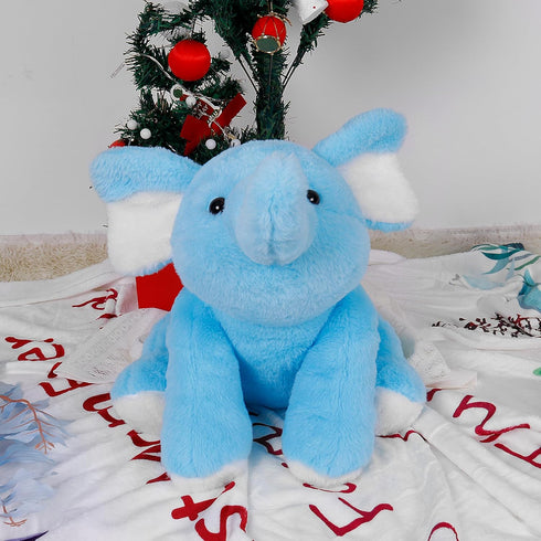 Weighted Elephant Stuffed Animals, 5lbs 27" Blue Plush Hugging Pillow, Soft & Cuddly Toy