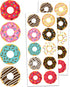 Donut Stickers Sheets Set, 1.5" - 20 Sheets, 200 Stickers
