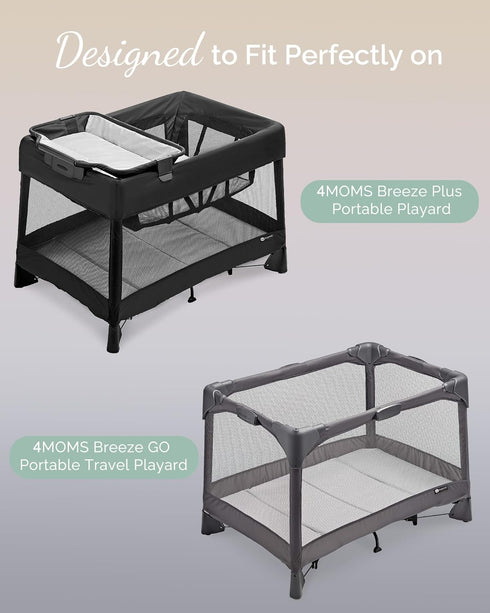 TotCare Pack 4moms 3 Pack and Play Sheets Fitted Compatible with Breeze Plus Playard and Other Large Playpen Mattress