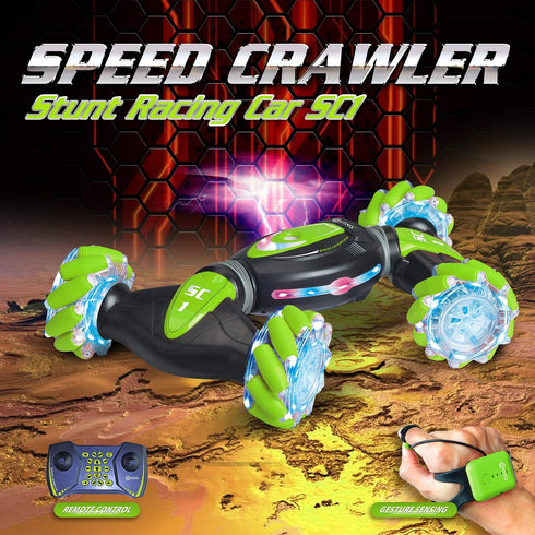 Contixo SC1 All Terrain Speed Crawler RC Stunt Car, 4WD Remote Control Car with Gesture Sensor, Kids Toy Cars