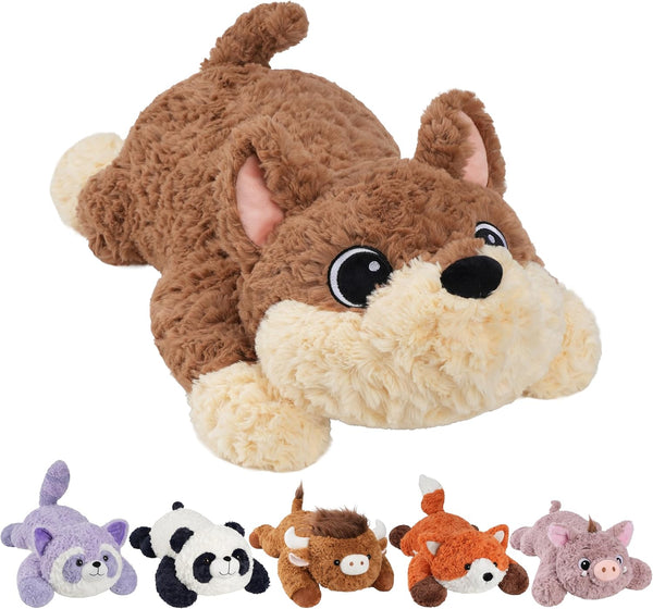 GILFWM 26" 5 Lbs Weighted Stuffed Animals Dog, Heatable and Coolable Weighted
