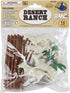 BMC CTS Desert Western Ranch - 15pc Plastic Figure Diorama Accessories Playset