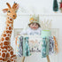 Jungle Theme High Chair Birthday Banner for Boys - Wild One Party Decor