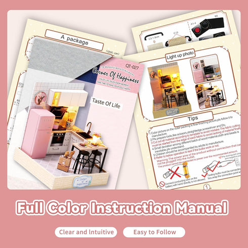 Flever Dollhouse Miniature DIY House Kit - Creative Room with Furniture for Romantic Artwork Gift (Taste of Life)