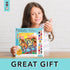 Bright Stripes Paint by Numbers Kit for Kids - Easy Follow Canvas with Frame, Wild Horses Paint Kit