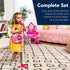 19in 8 Best Choice Products Kids Toy Guitar, Pretend Play Musical Instrument Toy for Toddlers w/Mic, Stand, Demo Songs