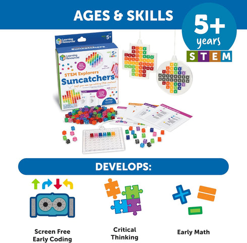 Learning Resources STEM Explorers Suncatchers Art Kit, Arts and Crafts for Kids Ages 5+, STEM Toys for Kids