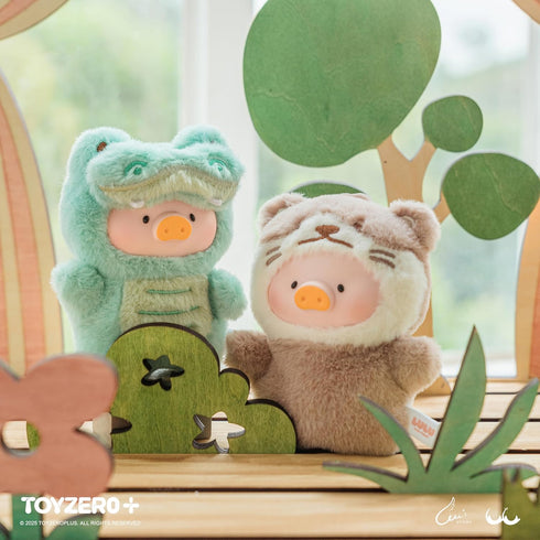 TOYZERO+ Lulu The Piggy Blind Box Figures - Puppet Show Series Plush Keychain Blind Boxes Figurines Finger Puppet Toy