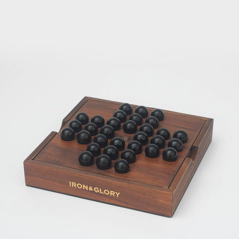 Iron & Glory Solitaire Game - Wooden Puzzle Board Game for Adults
