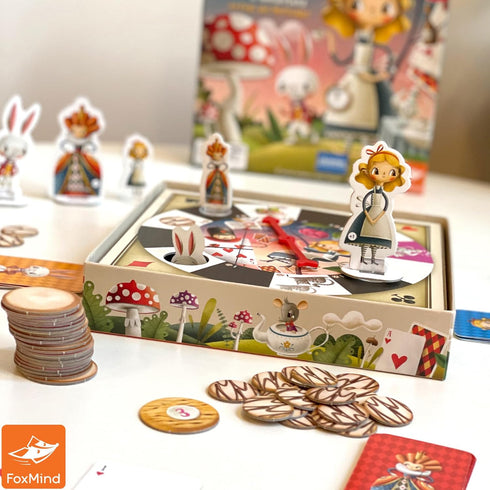 FoxMind Games: Alice's Adventures in Wonderland - Fairytale Board Game, Race to Become The Tea Party Champion, 2-4