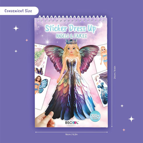 Sticker Dress Up Fairies and Angels | Sticker Activity Book for Kids | Learn to Dress up Fairies and Angels | with Sticker and Guide | for Kids 5 and up | Girls Fashion Paper Dolls
