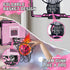Mini Over The Door Basketball Hoop for Kids - Unicorn Pink with Electronic Scoreboard, 3 Balls, Birthday Gifts for Ages