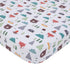 NoJo Retro Happy Camper Fitted Nursery Crib Sheet, Green, Aqua, Orange & White