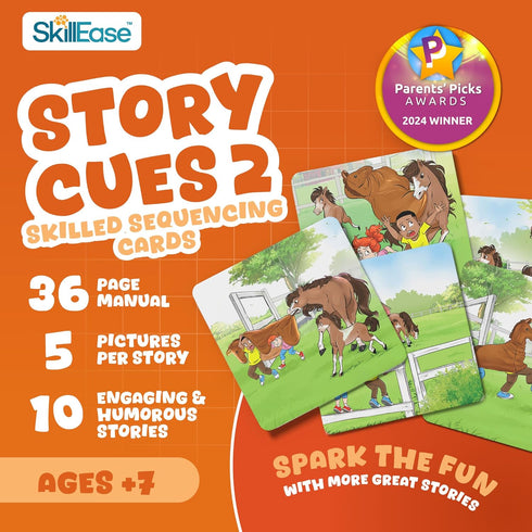 Story Cues 2 Skilled Sequencing Cards - Speech Therapy Materials for Social Skills & Storytelling