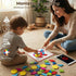 3 150 otters Wooden Pattern Blocks Shapes for Kids, Geometric Tangram Puzzle with Activity Cards, PCS Educational Toy